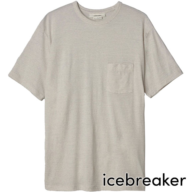 アイスブレーカー icebreaker メンズ U 150 SS ポケット ティー IT22370-EH SS24 U 150 SS POCKET TEE トップス 半袖 Tシャツ メリノウール100％ エクルヘザー｜mischief