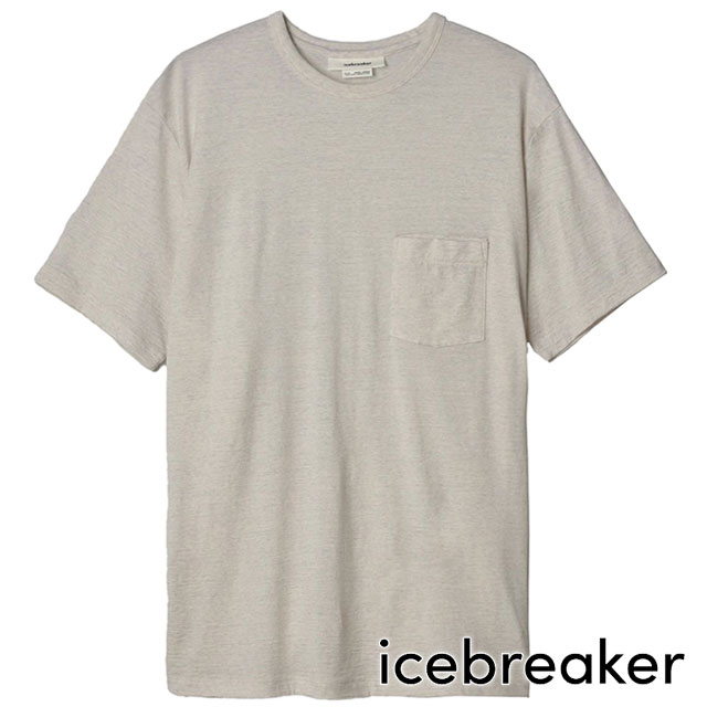 アイスブレーカー icebreaker メンズ U 150 SS ポケット ティー IT22370-EH SS24 U 150 SS POCKET TEE トップス 半袖 Tシャツ メリノウール100％ エクルヘザー｜mischief｜02