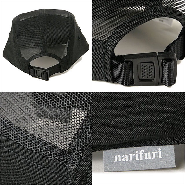 ナリフリ narifuri ジェットキャップ NF9036 SS24 JET CAP メンズ・レディース 帽子 サイクリングキャップ BLACK｜mischief｜03