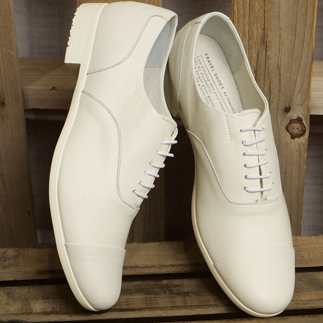chausser ショセ トラベルシューズ ストレートチップ レースアップ 白 chausser 返品送料無料 トラベルシューズ バイ ショセ TRAVEL