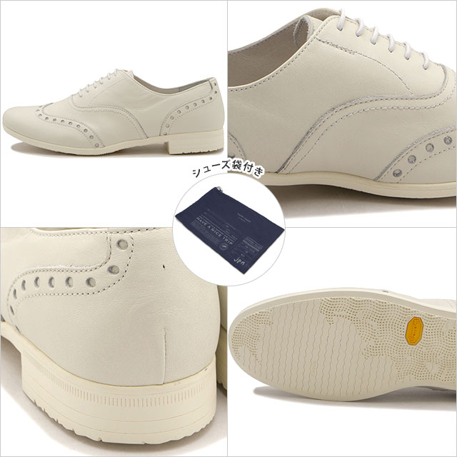 返品送料無料 トラベルシューズ バイ ショセ TRAVEL SHOES by chausser レディース ウィングチップ レースアップシューズ TR-004 ホワイト WH 正規取扱店の画像