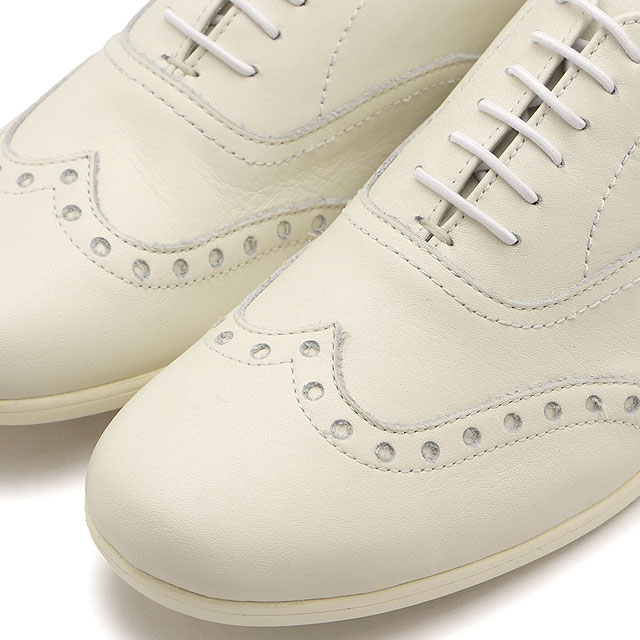 返品送料無料 トラベルシューズ バイ ショセ TRAVEL SHOES by chausser レディース ウィングチップ レースアップシューズ TR-004 ホワイト WH 正規取扱店の画像