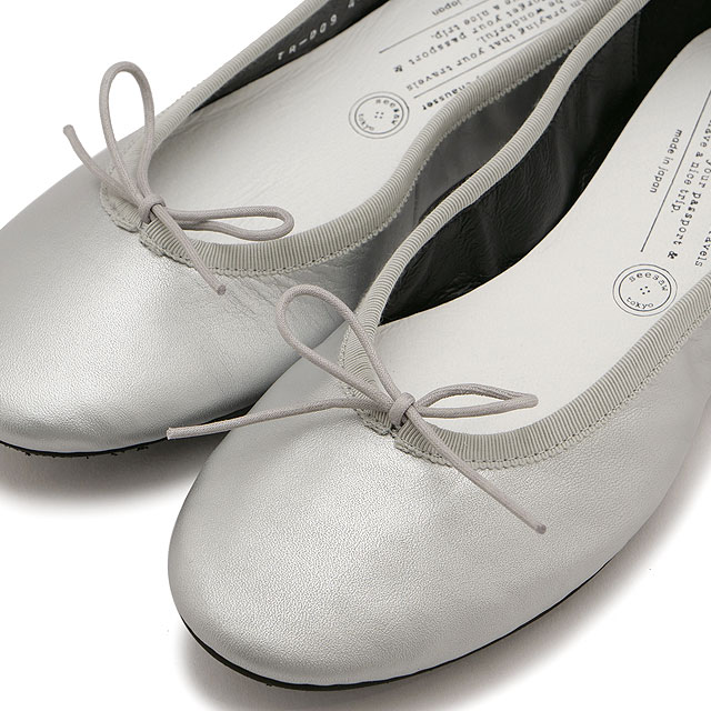 返品送料無料 トラベルシューズ バイ ショセ TRAVEL SHOES by chausser レディース バレエシューズ TR-009 シルバー SV 正規取扱店_3