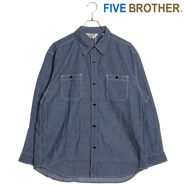 FIVEBROTHER（ファイブブラザー） メンズ ワークシャツ ワイドフィット
