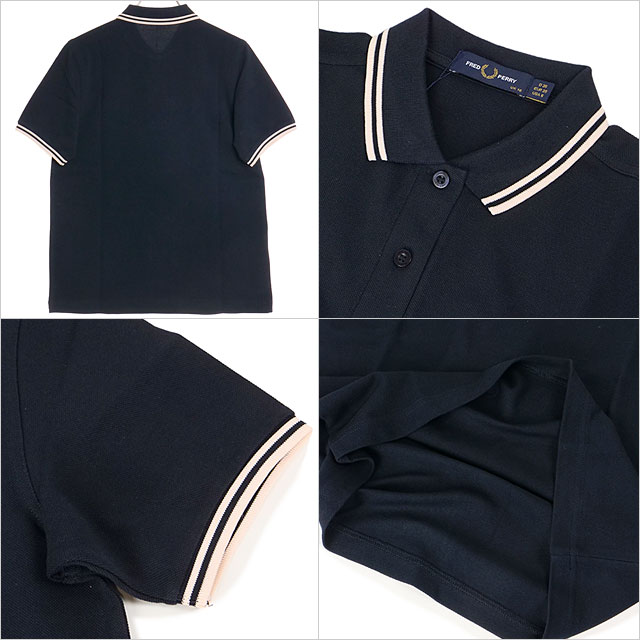 フレッドペリー FRED PERRY レディース ツインティップド フレッドペリーシャツ G3600-I49 SS24Q2 TWIN TIPPED FRED PERRY SHIRT トップス ポロシャツ NAVY｜mischief｜03