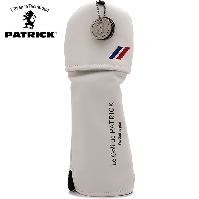 ѥȥå  PATRICK GOLF 桼ƥƥѥإåɥС 241-830 FW24 HEAD COVER UT 130ccб ּѴץ졼դ 쥹塼 WHT 谷Ź