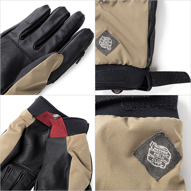 コラボ ナリフリ narifuri × SoH NFC レザーコンビグローブ NFSO-05 FW24 メンズ・レディース 手袋 日本製 自転車 バイク アウトドア KHAKI 正規取扱店 | narifuri | 02