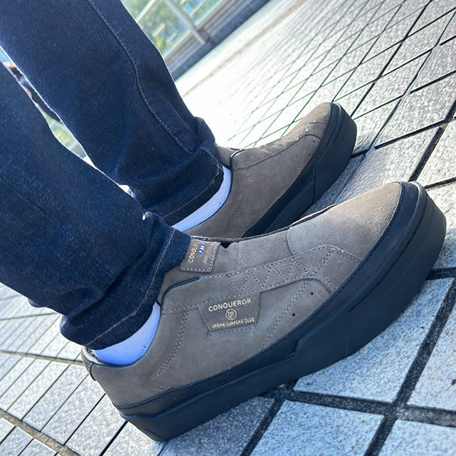 コンカラー シューズ conqueror shoes スニーカー バーゼルスウェード BS-01 FW24 BASEL SUEDE メンズ 靴 カジュアルシューズ 男性用 WARM-GRAY 正規取扱店 | Conqueror Shoes | 05