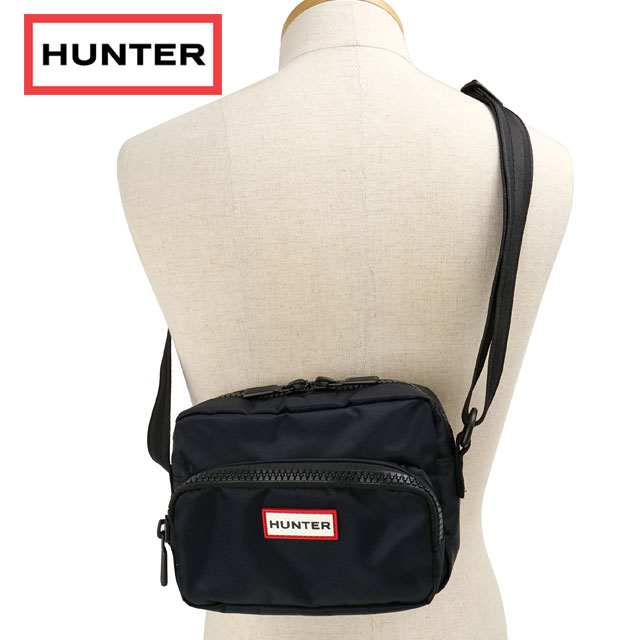 ハンター HUNTER ナイロン クロスボディバッグ UBX3930KBM SS25 NYLON CROSSBODY メンズ・レディース 鞄 ショルダーバッグ BLACK 正規取扱店 | HUNTER