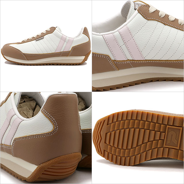 パトリック PATRICK スニーカー マラソン・レザー [982503 SS25] MARATHON-L メンズ・レディース 日本製 靴 シューズ シーズン限定カラー SUGAR ホワイト/ブラウン 正規取扱店 PATRICK（パトリック） 返品送料無料 スニーカー マラソン・レザー