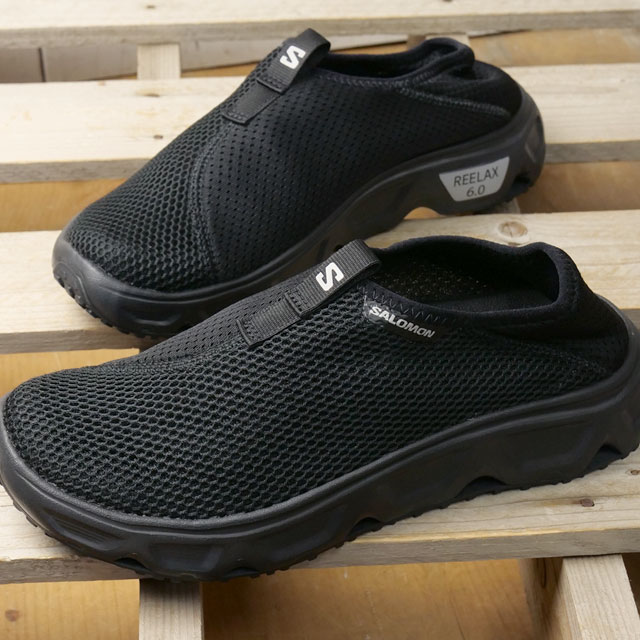サロモン SALOMON リカバリーシューズ リラックス モック 6.0 ウィメンズ L47111800 SS25 REELAX MOC 6.0 W レディース BLACK BLACK ALLOY 正規取扱店 | SALOMON | 01