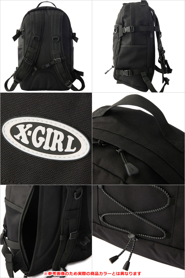 X-girl（エックスガール） オーバルロゴ バンジーコード バックパック