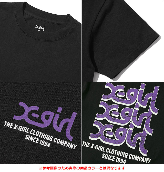 早い者勝ち 大人気 X-girl BLURRY LOGO S/S TEE 後ろに大胆ロゴ BLUR LOGO S/S BABY TEE｜エックスガールの通販｜&mall（アンド