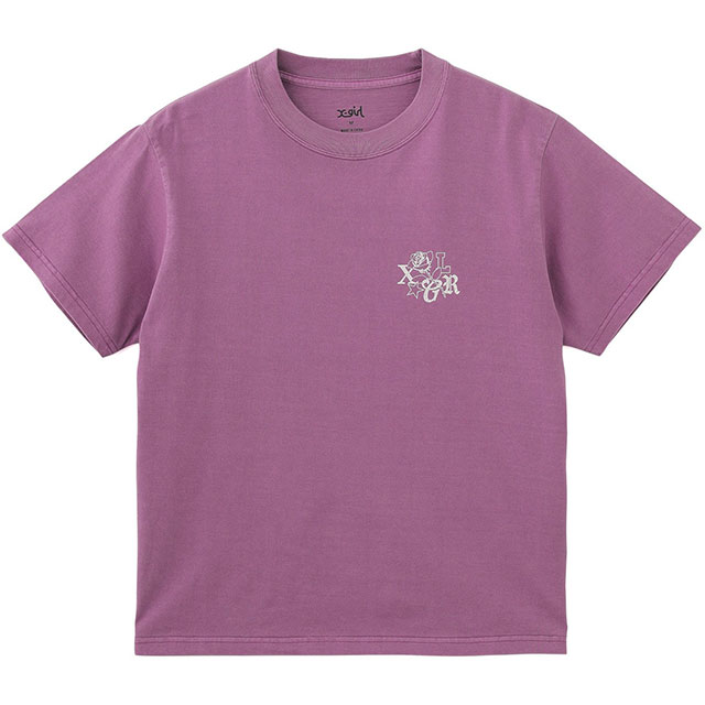 エックスガール X-girl ローズロゴ フェイデッド ショートスリーブ Tシャツ 105251011016 SS25 ROSE LOGO FADED S S TEE レディース OLIVE  正規取扱店 X-girl エックスガール ローズロゴ フェイデッド ショート