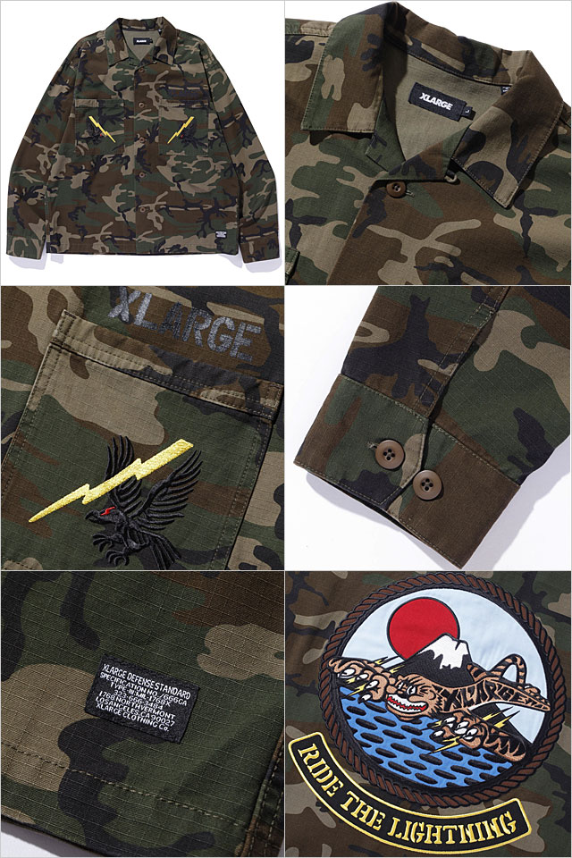 XLARGE（エクストラ ラージ） リップストップ ミリタリー シャツ