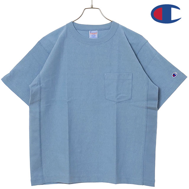 �`�����s�I�� Champion ���o�[�X�E�B�[�u �V���[�g�X���[�u �|�P�b�g T�V���c C3-Z319 REVERSE WEAVE SHORT SLEEVE POCKET T-SHIRT �u���C�g�u���[ ���K�戵�X