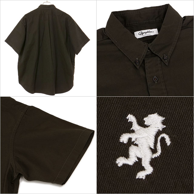 Gymphlex ショート ボタンダウン半袖シャツ GYMPHLEX（ジムフレックス） ボタンダウンシャツ ショートスリーブ #GY