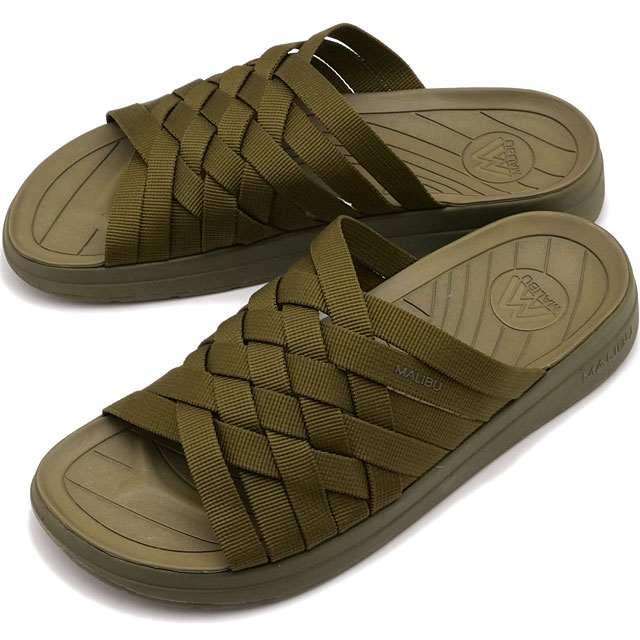�}���u�T���_���Y MALIBU SANDALS �Y�} MS020068 SS25 ZUMA �����Y�E���f�B�[�X �C �X���C�h�T���_�� OLIVE OLIVE ���K�戵�X