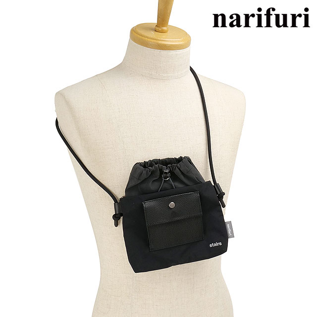 ナリフリ narifuri × stairs design products ミニバッグ NFSD-01 SS25 MINI BAG ステアーズデザインプロダクツ コラボ 鞄 ショルダーバッグ BLACK 正規取扱店 | narifuri