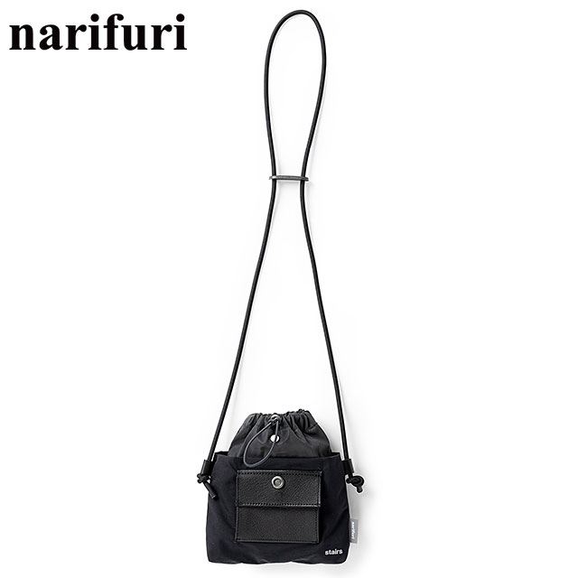 ナリフリ narifuri × stairs design products ミニバッグ NFSD-01 SS25 MINI BAG ステアーズデザインプロダクツ コラボ 鞄 ショルダーバッグ BLACK 正規取扱店 | narifuri | 01