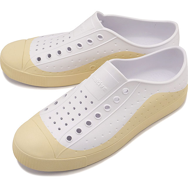ネイティブシューズ native shoes スニーカー ジェファーソン ローム F0000181 SS25  靴 EVA スリッポン SHELL-WHITE BONE-WHITE 正規取扱店 | narifuri