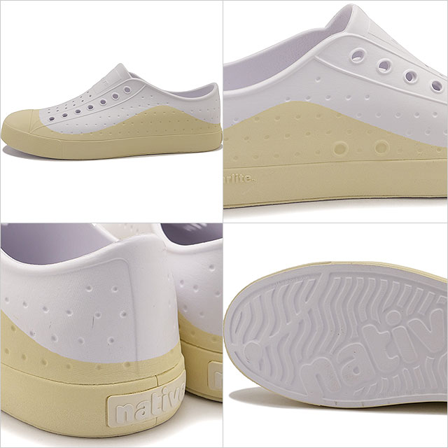 ネイティブシューズ native shoes スニーカー ジェファーソン ローム F0000181 SS25  靴 EVA スリッポン SHELL-WHITE BONE-WHITE 正規取扱店 | narifuri | 02