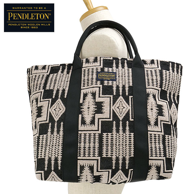 ペンドルトン PENDLETON ゴブラン ラージトートバッグ PDT-000-251008 SS25 GOBELINS LARGE TOTE メンズ・レディース 鞄 ゴブラン織り BLK 正規取扱店 | PENDLETON