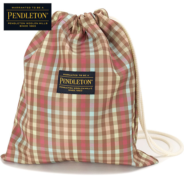 ペンドルトン PENDLETON ギンガム ショルダー ドローバッグ PDT-000-251026 SS25 GINGHAM SHOULDER DRAWBAG メンズ・レディース 鞄 巾着バッグ BRN  正規取扱店 | PENDLETON | 01