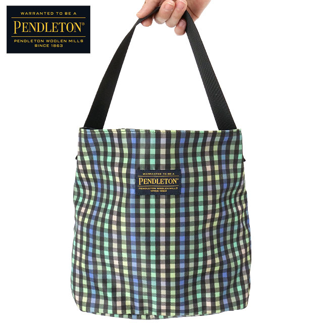 ペンドルトン PENDLETON ギンガム ワンハンドルバッグ PDT-000-251027 SS25 GINGHAM ONEHANDLE BAG チェック柄 ハンドバッグ トートバッグ BLK 正規取扱店 | PENDLETON