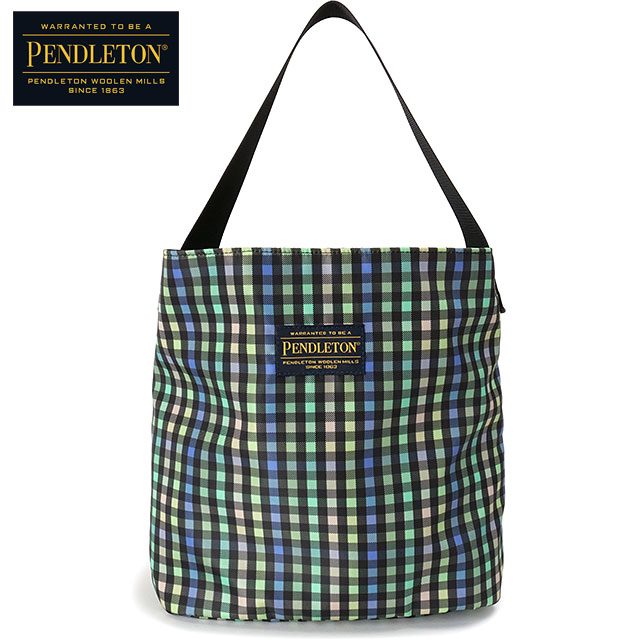 ペンドルトン PENDLETON ギンガム ワンハンドルバッグ PDT-000-251027 SS25 GINGHAM ONEHANDLE BAG チェック柄 ハンドバッグ トートバッグ BLK 正規取扱店 | PENDLETON | 01