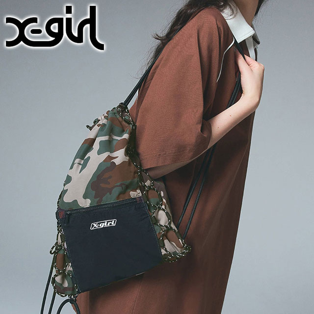 【X-girl】ミルズロゴ　リュック 定番｜MILLS LOGO ADVENTURE BACKPACK（バックパック/リュック