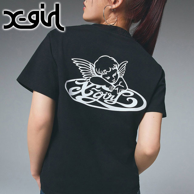 X-girl エックスガール エンジェルロゴ ショートスリーブTシャツ