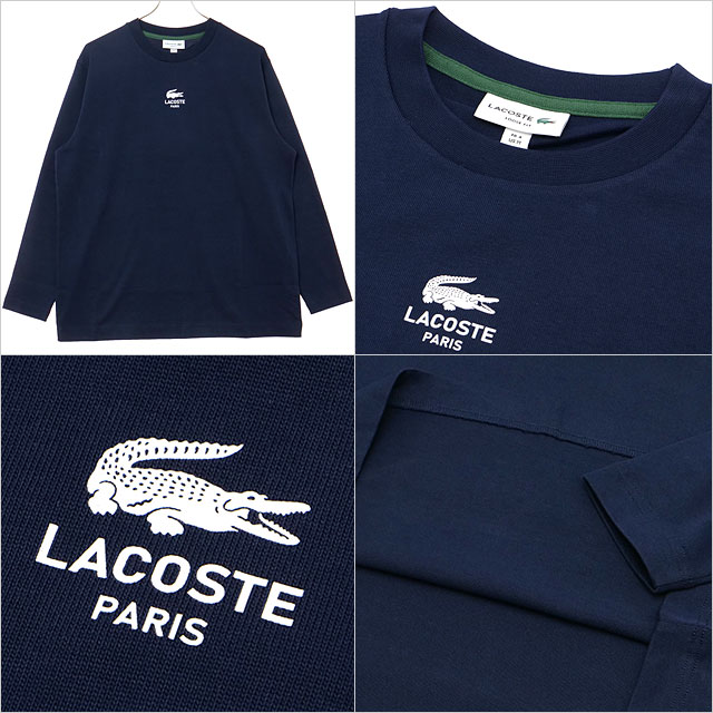 ラコステ LACOSTE PARISロゴヘビーオンスTシャツ TH9396-99-166 FW25 メンズ トップス 長袖 ネイビー 正規取扱店 | LACOSTE | 02