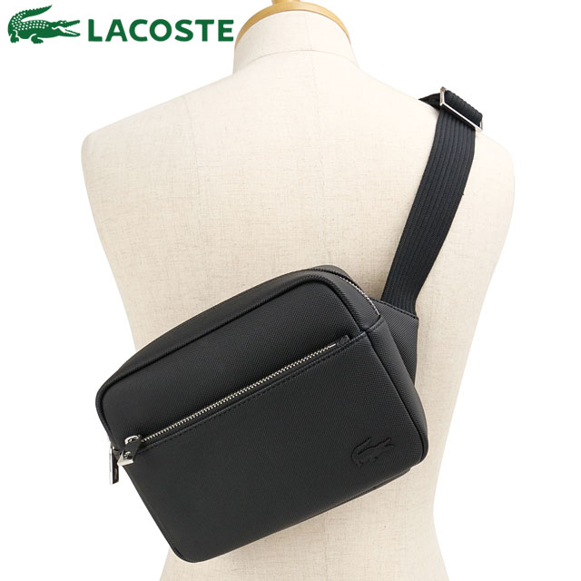 ラコステ LACOSTE メンズクラシック ショルダーバッグ NH4427HC-000 FW25 メンズ 鞄 リポーターバッグ ブラック 正規取扱店 | LACOSTE