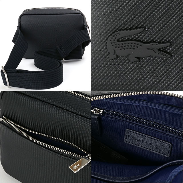 ラコステ LACOSTE メンズクラシック ショルダーバッグ NH4427HC-000 FW25 メンズ 鞄 リポーターバッグ ブラック 正規取扱店 | LACOSTE | 02