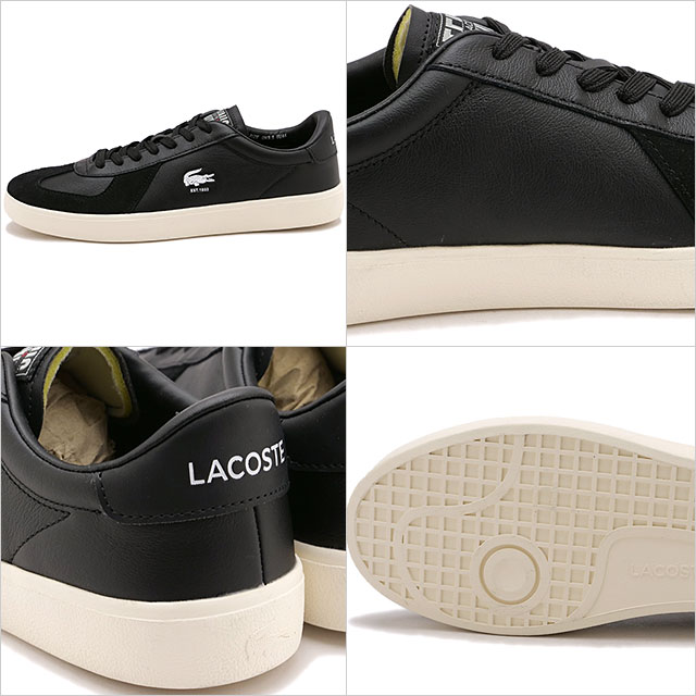 ラコステ LACOSTE スニーカー ベースショットプロ 125 3 SMA 49SMA0063-454 FW25 BASESHOT PRO 125 3 SMA メンズ ブラック オフホワイト 正規取扱店 | LACOSTE | 02
