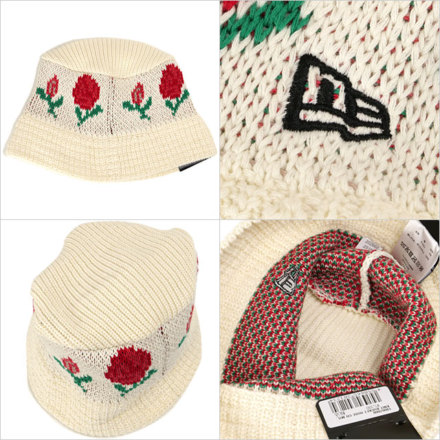 ニューエラ NEW ERA ニット バケットハット ローズ 14667666 FW25 KNIT BUCKET ROSE メンズ・レディース 帽子 クローム  正規取扱店 | NEW ERA | 02