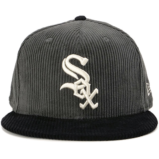 ニューエラ キャップ NEW ERA CAP 59FIFTY 8W コーディロイ シカゴ・ホワイトソックス 14668157 FW25 5950 MLB 8W CORD CHIWHI グレー ブラック 正規取扱店 | NEW ERA | 01