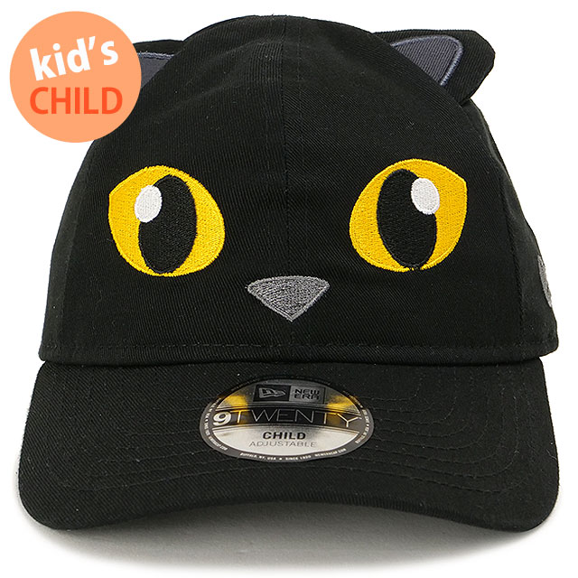 ニューエラ NEW ERA キッズキャップ 9TWENTY アニマル キャット 14671710 FW25 CLD920 ANIMAL CAT 男の子・女の子 帽子 子供 チャイルド ブラック 正規取扱店 | NEW ERA | 01