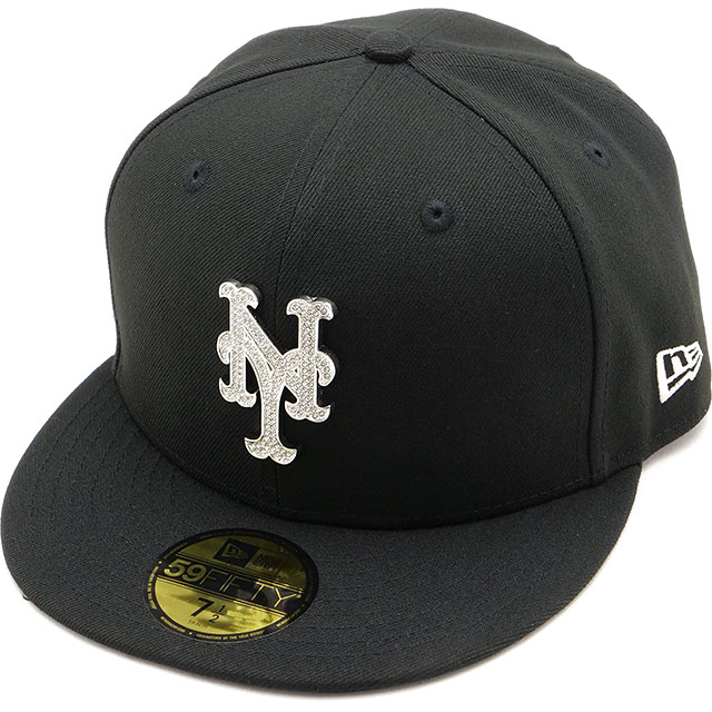 ニューエラ キャップ NEW ERA CAP 59FIFTY ラインストーンバッジ ニューヨーク・メッツ 14668128 FW25 5950 RHINESTONE BADGE NEYMET ブラック 正規取扱店 | NEW ERA