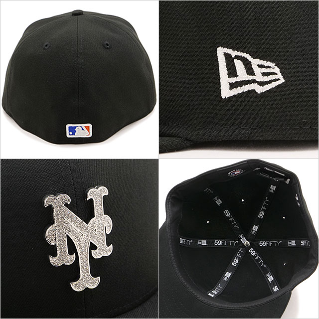 ニューエラ キャップ NEW ERA CAP 59FIFTY ラインストーンバッジ ニューヨーク・メッツ 14668128 FW25 5950 RHINESTONE BADGE NEYMET ブラック 正規取扱店 | NEW ERA | 02
