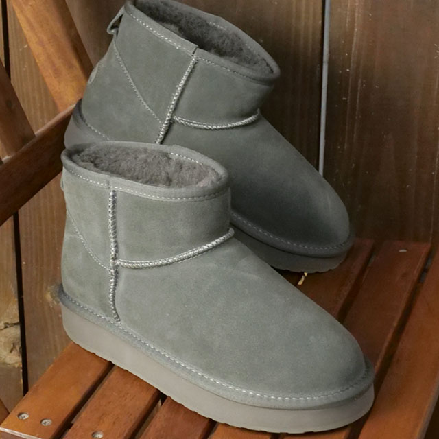 日本限定エミュ オーストラリア EMU Australia ムートンブーツ プラットフォーム マイクロウール2.0 W13252 FW25 PLATFORM MICRO WOOL 2.0 Charcoal 正規取扱店 | EMU Australia | 01
