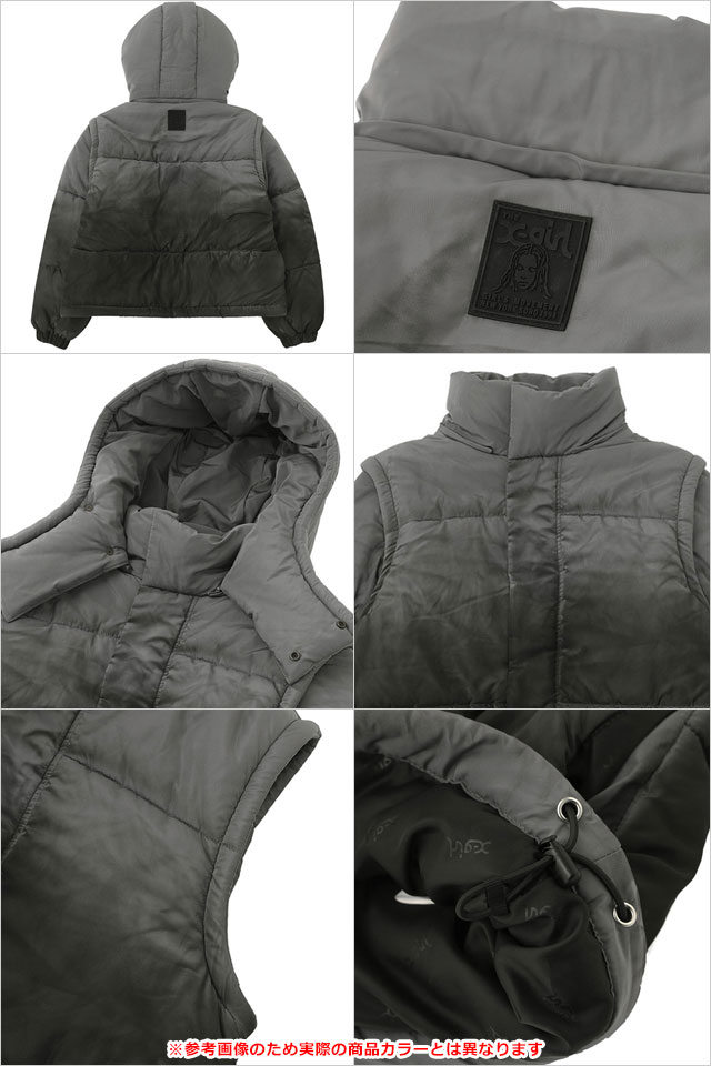 エックスガール X-girl ツーウェイ 中綿ジャケット 105254021004 FW25 FADED 2WAY PADDED JACKET レディース xgirl アウター 防寒 オリーブ 正規取扱店_2