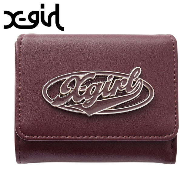 X-girl（エックスガール） オーバルロゴバックル ミニウォレット