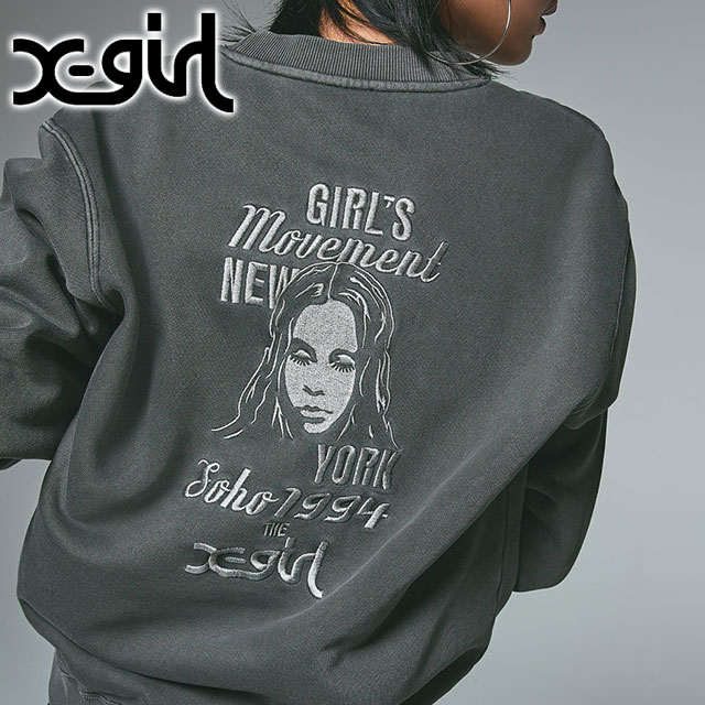 X-girl（エックスガール） クルーネック スウェットトップ