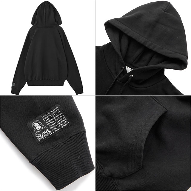 エックスガール X-girl スウェットフーディー 105254012007 FW25 MILLS LOGO LAYERED PATCH SWEAT HOODIE レディース xgirl パーカー ブラック 正規取扱店 | X-girl | 02