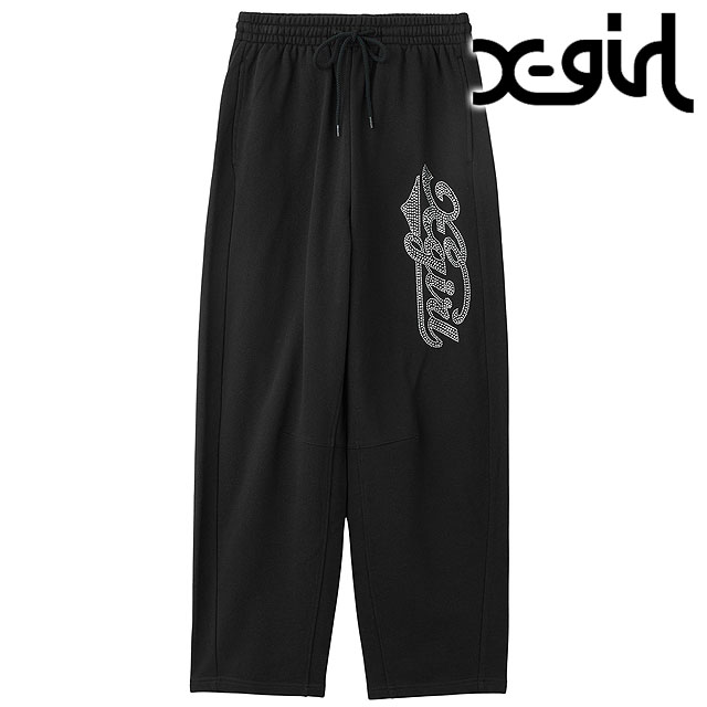 エックスガール X-girl ラインストーン スウェットパンツ 105254031004 FW25 RHINESTONE CURSIVE LOGO SWEAT PANTS レディース xgirl ブラック 正規取扱店 | X-girl