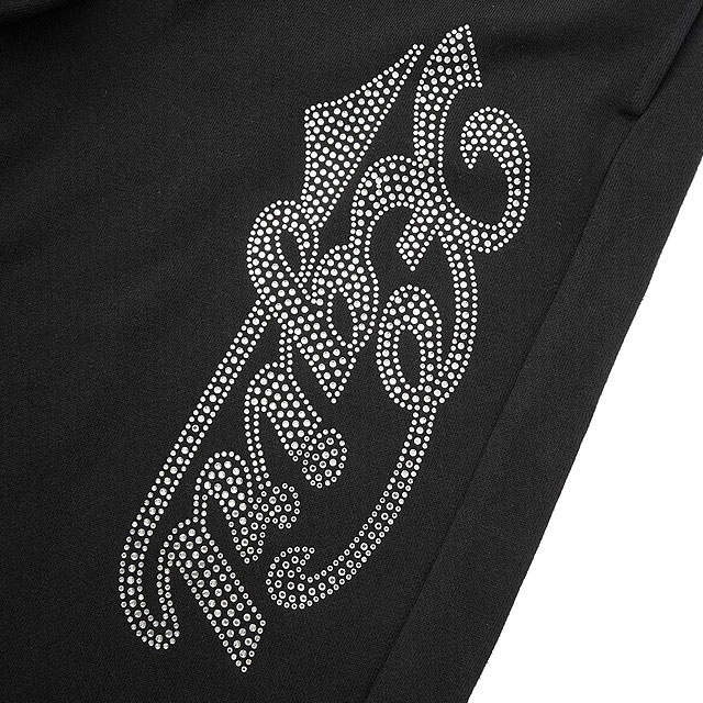 エックスガール X-girl ラインストーン スウェットパンツ 105254031004 FW25 RHINESTONE CURSIVE LOGO SWEAT PANTS レディース xgirl ブラック 正規取扱店 | X-girl | 03