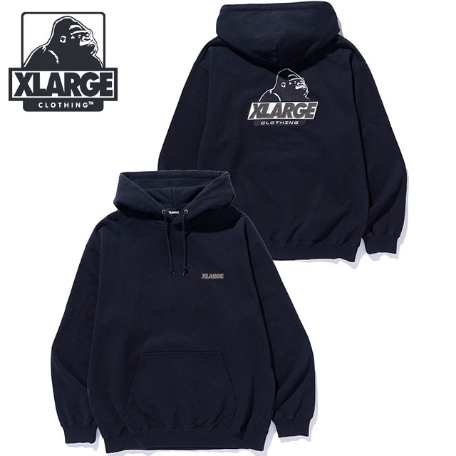 エクストララージ XLARGE フーデッドスウェットシャツ [101254012010 FW25] OLD OG HOODED SWEATSHIRT メンズ トップス プルオーバー パーカー ブラック 正規取扱店 XLARGE（エクストラ ラージ） フーデッドスウェットシャツ