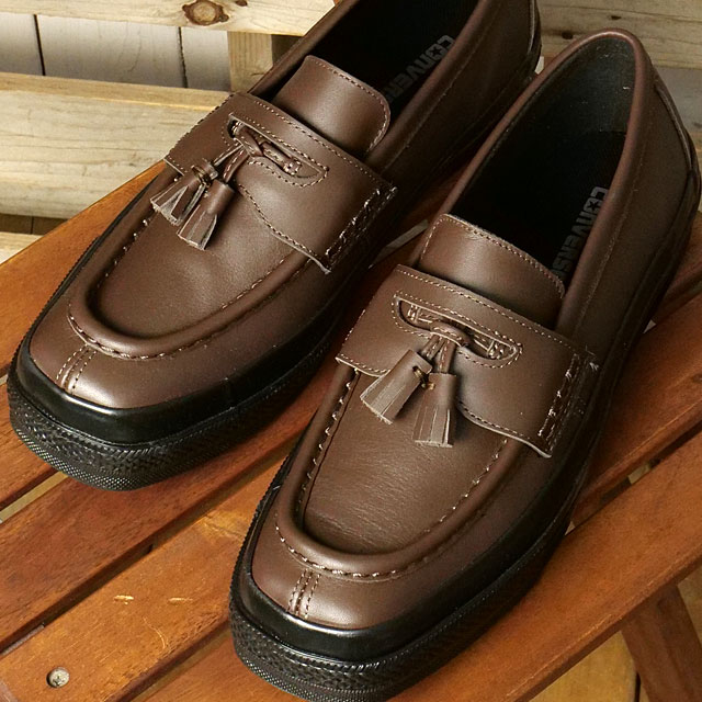 コンバース CONVERSE メンズ スニーカー オールスター スクエアトウ ロファー 31316980 SS26 トラッド タッセルローファー ダークブラウン ブラック 正規取扱店 | CONVERSE | 01
